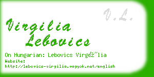 virgilia lebovics business card